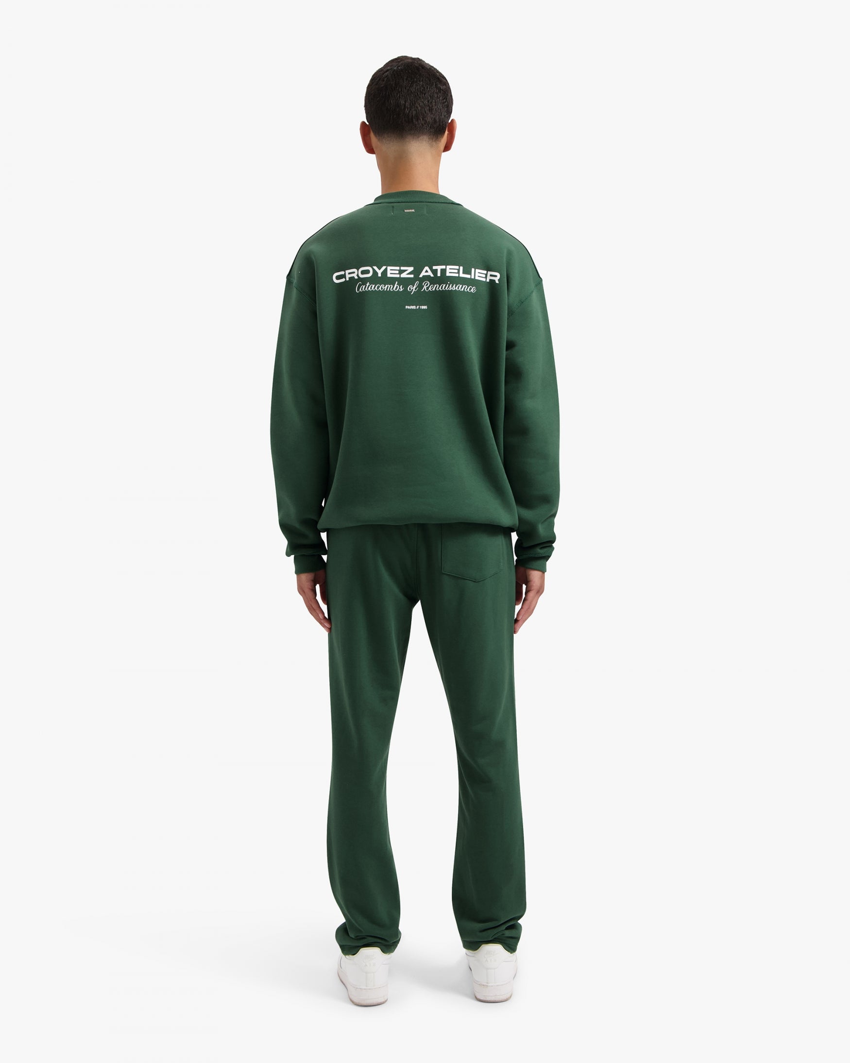 CROYEZ ATELIER SWEATER | DARK GREEN/WHITE