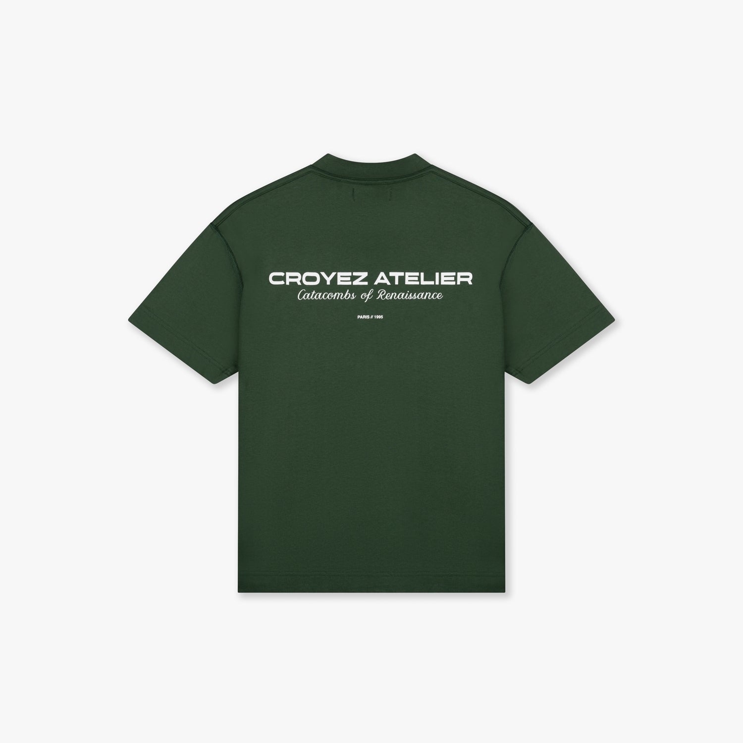 CROYEZ ATELIER T-SHIRT | DARK GREEN/WHITE
