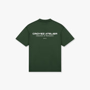 CROYEZ ATELIER T-SHIRT | DARK GREEN/WHITE