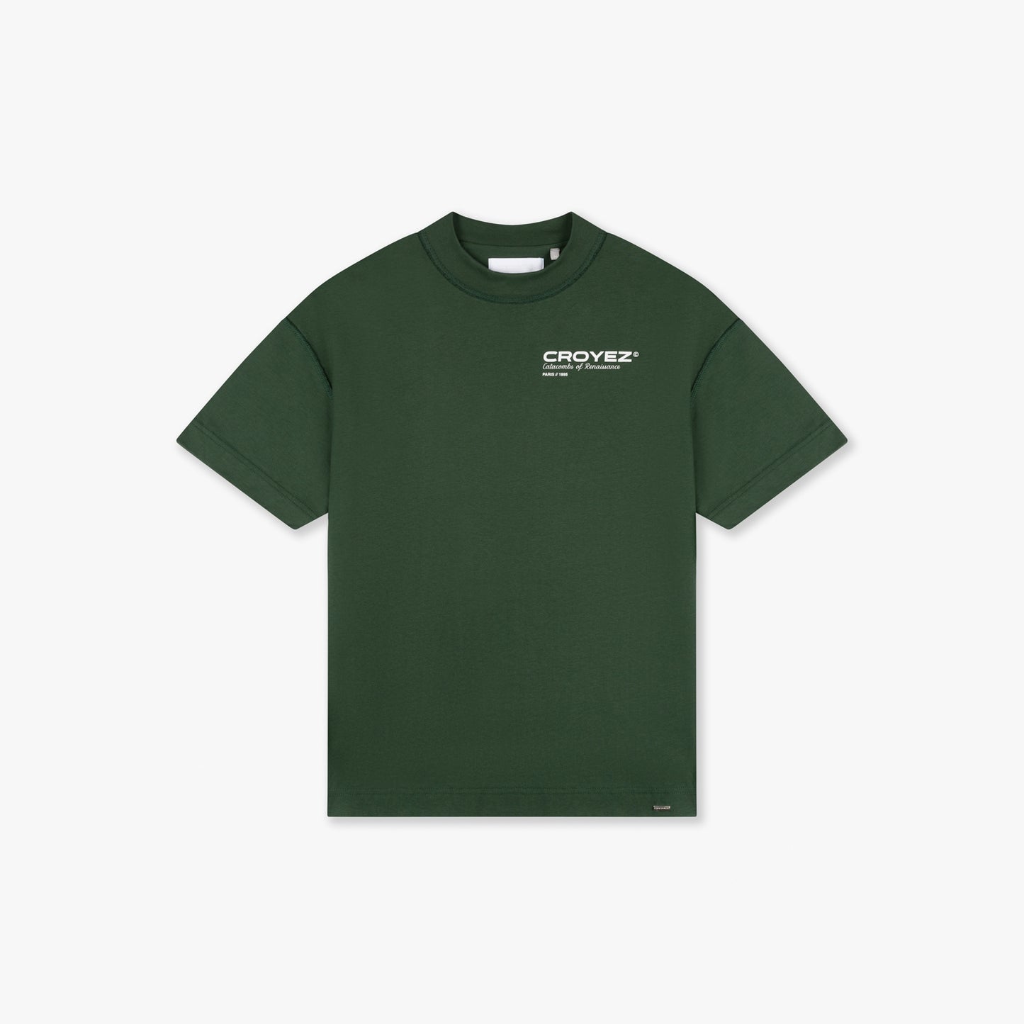 CROYEZ ATELIER T-SHIRT - DARK GREEN/WHITE