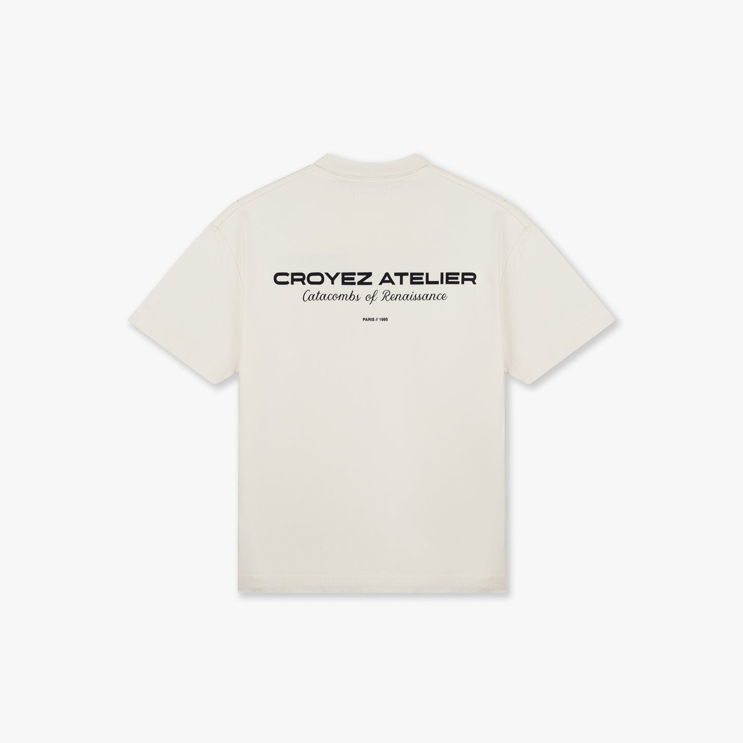 CROYEZ ATELIER T-SHIRT - CREAM/NAVY