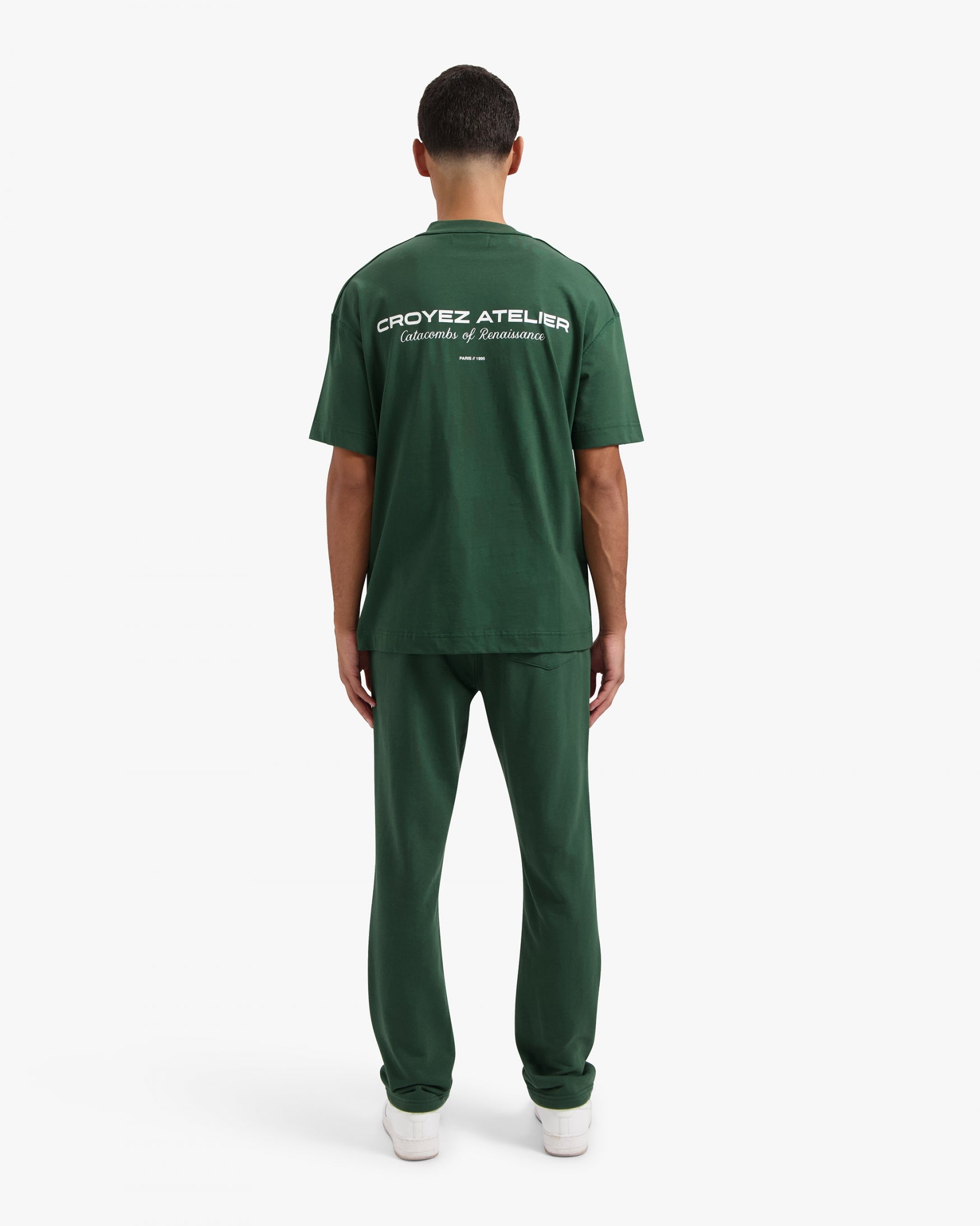 CROYEZ ATELIER T-SHIRT | DARK GREEN/WHITE