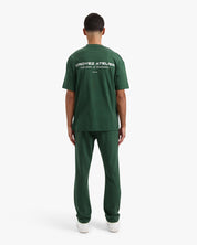 CROYEZ ATELIER T-SHIRT | DARK GREEN/WHITE