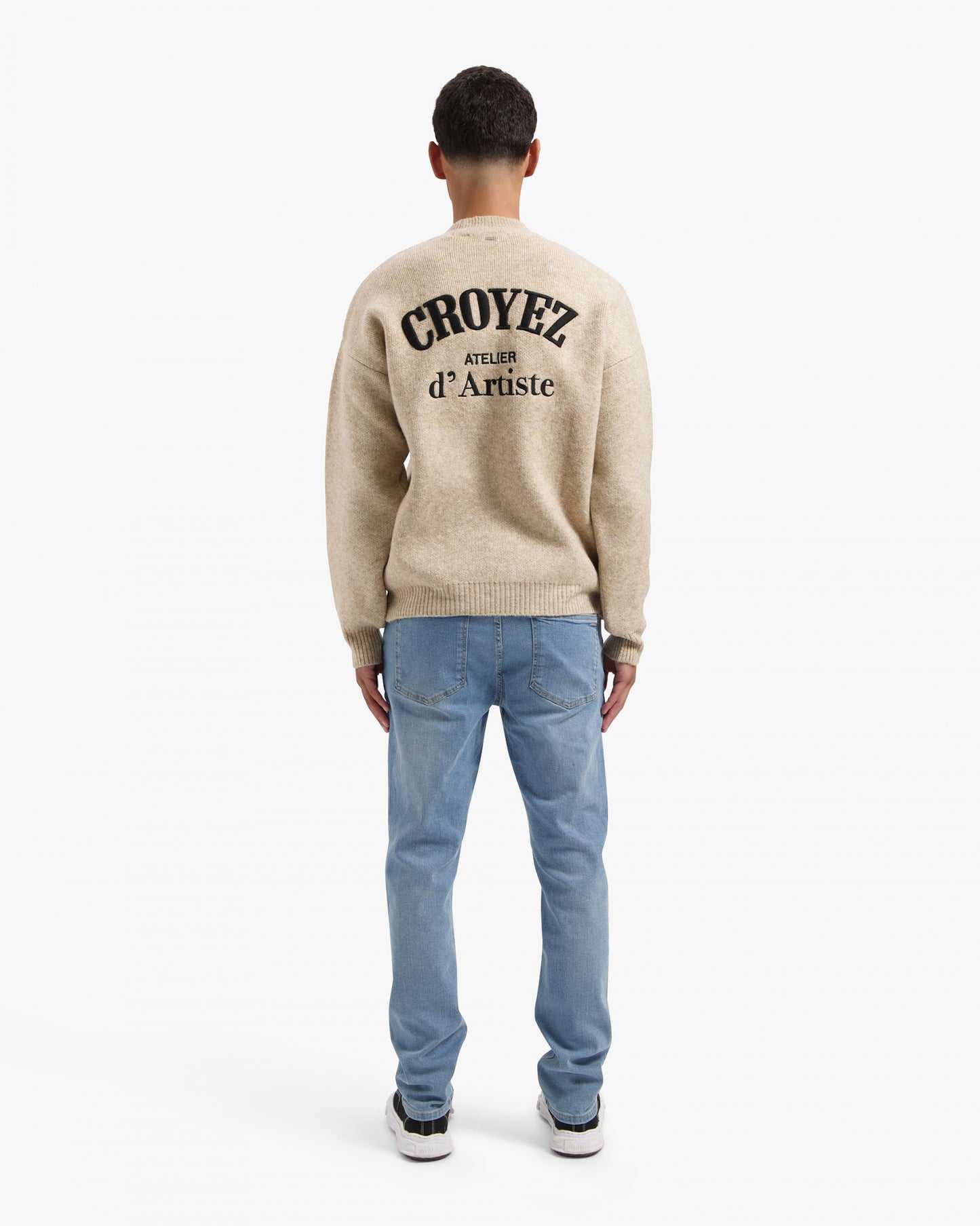 CROYEZ ATELIER KNIT SWEATER - BEIGE/BLACK