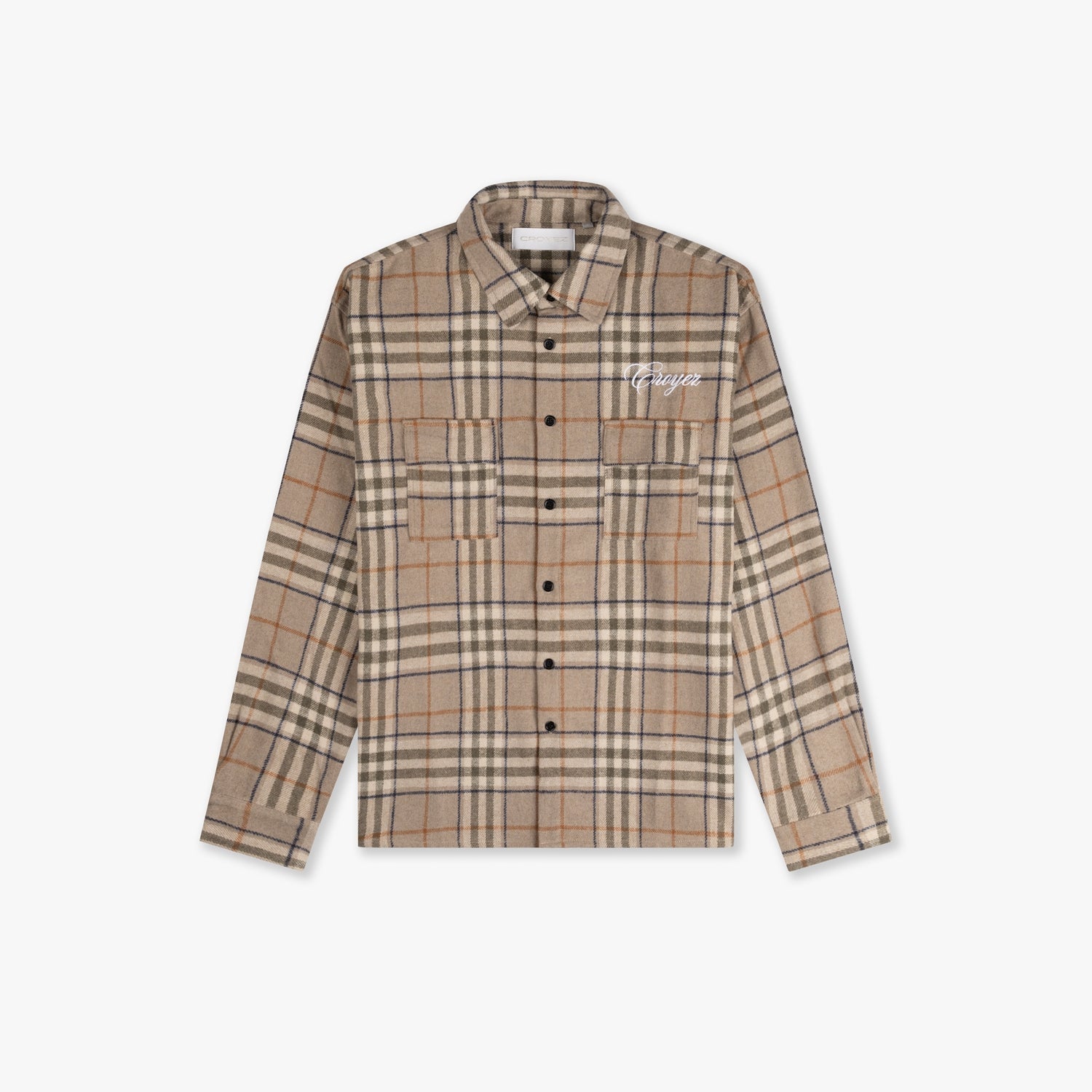 CROYEZ ESSENCE FLANNEL SHIRT - BROWN/BEIGE