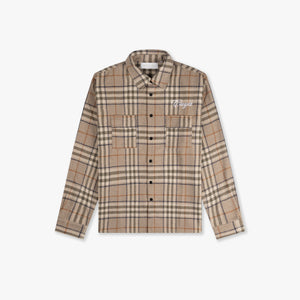 CROYEZ ESSENCE FLANNEL SHIRT | BROWN/BEIGE