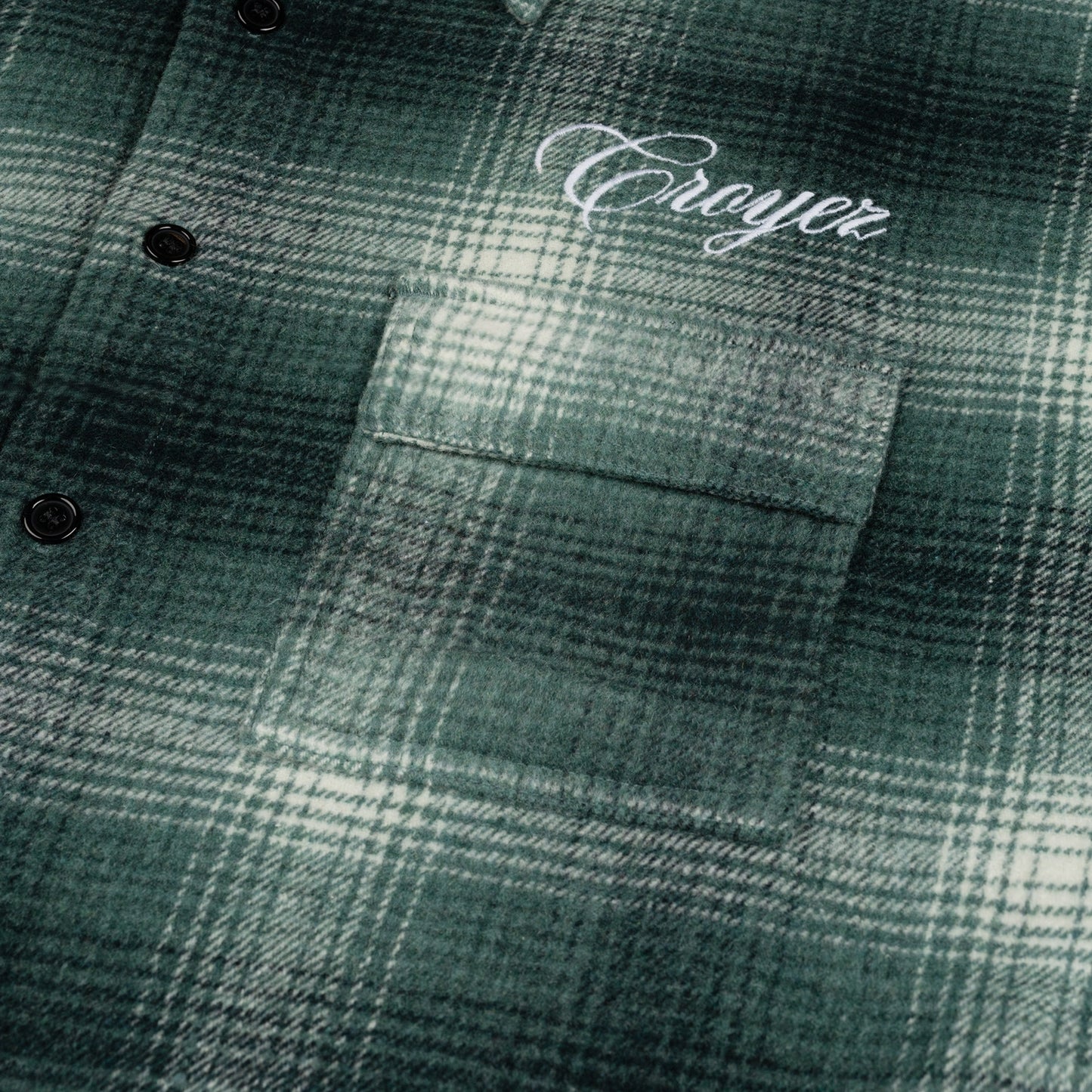 CROYEZ ESSENCE FLANNEL SHIRT - GREEN/BLACK