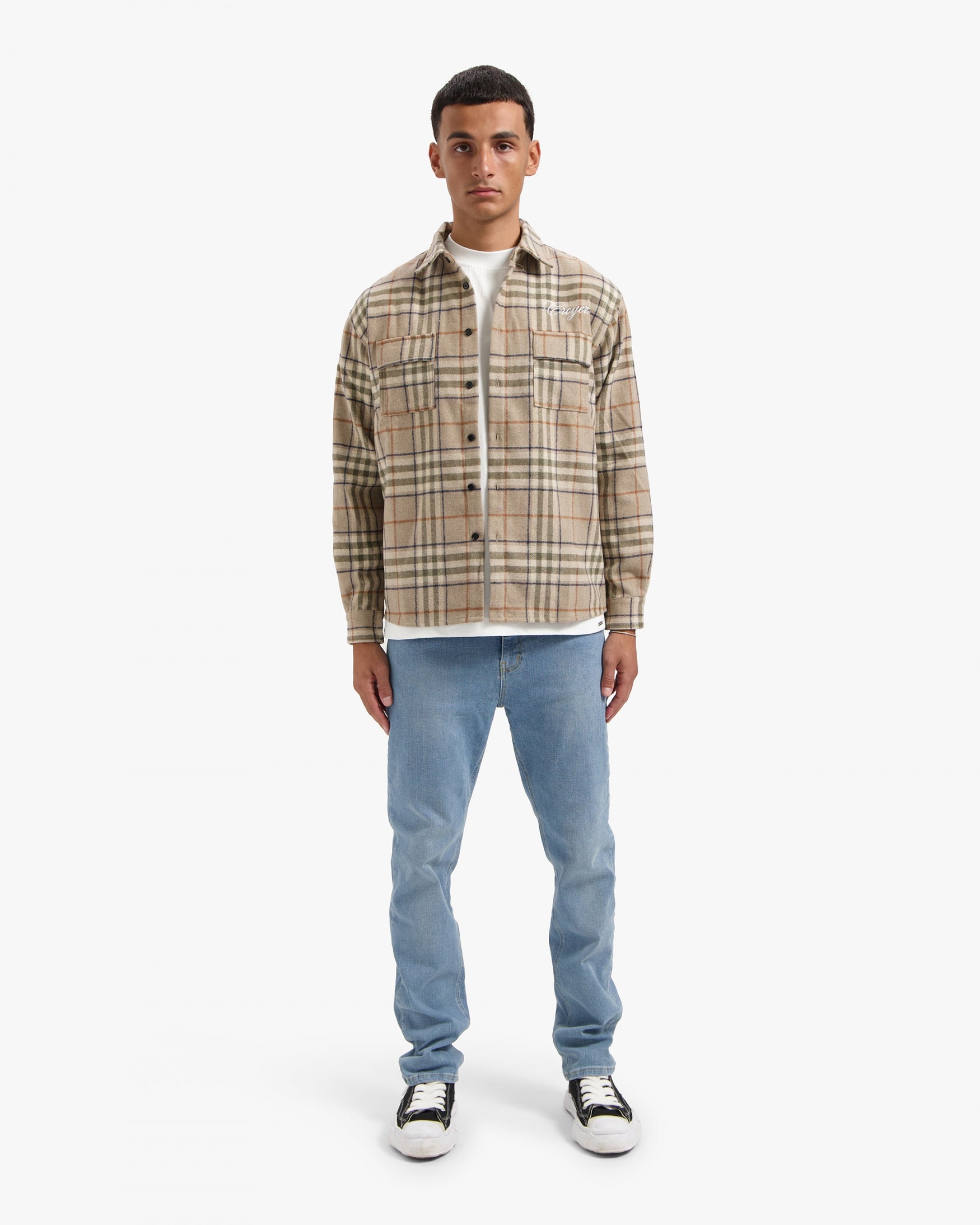 CROYEZ ESSENCE FLANNEL SHIRT | BROWN/BEIGE