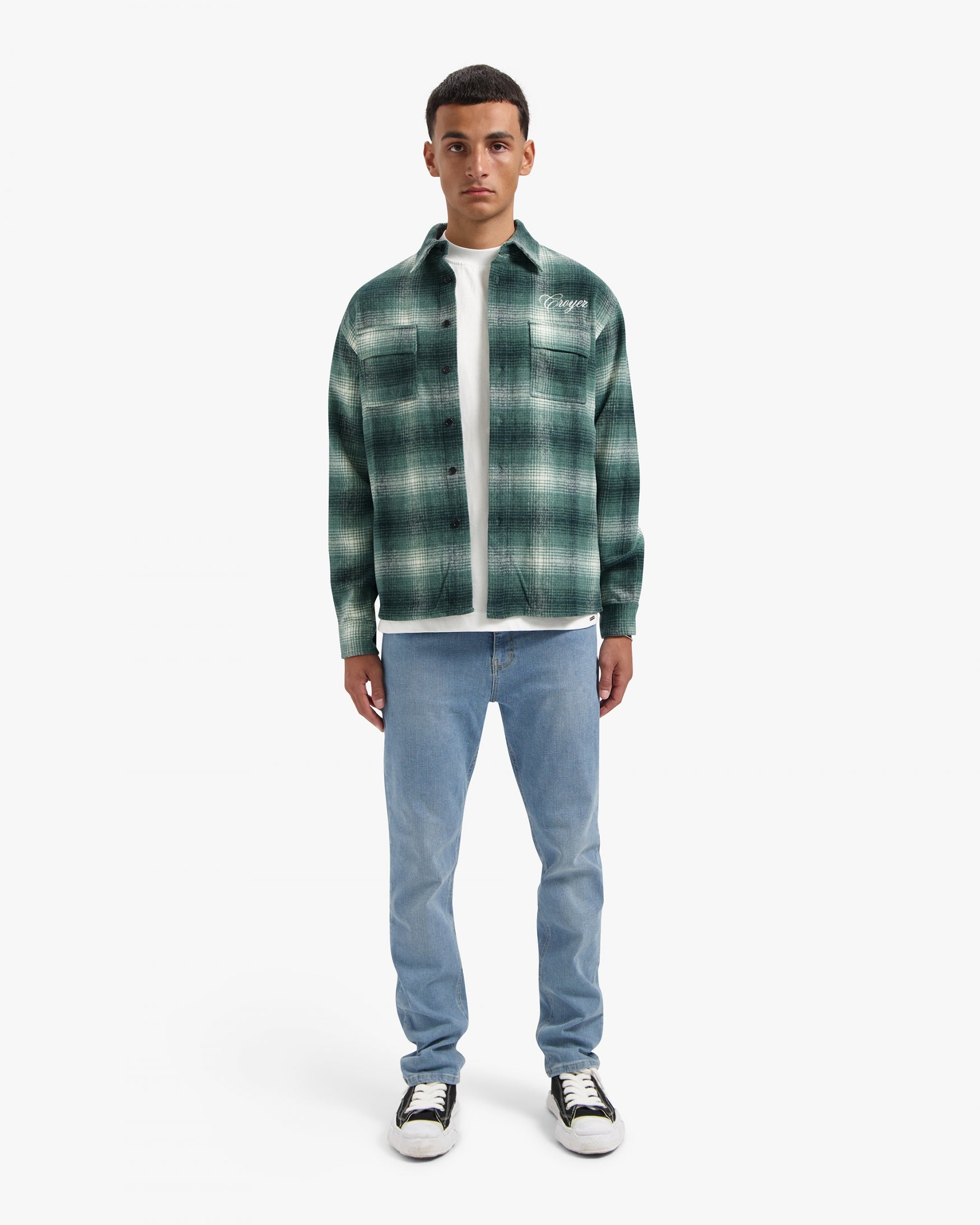 CROYEZ ESSENCE FLANNEL SHIRT | GREEN/BLACK