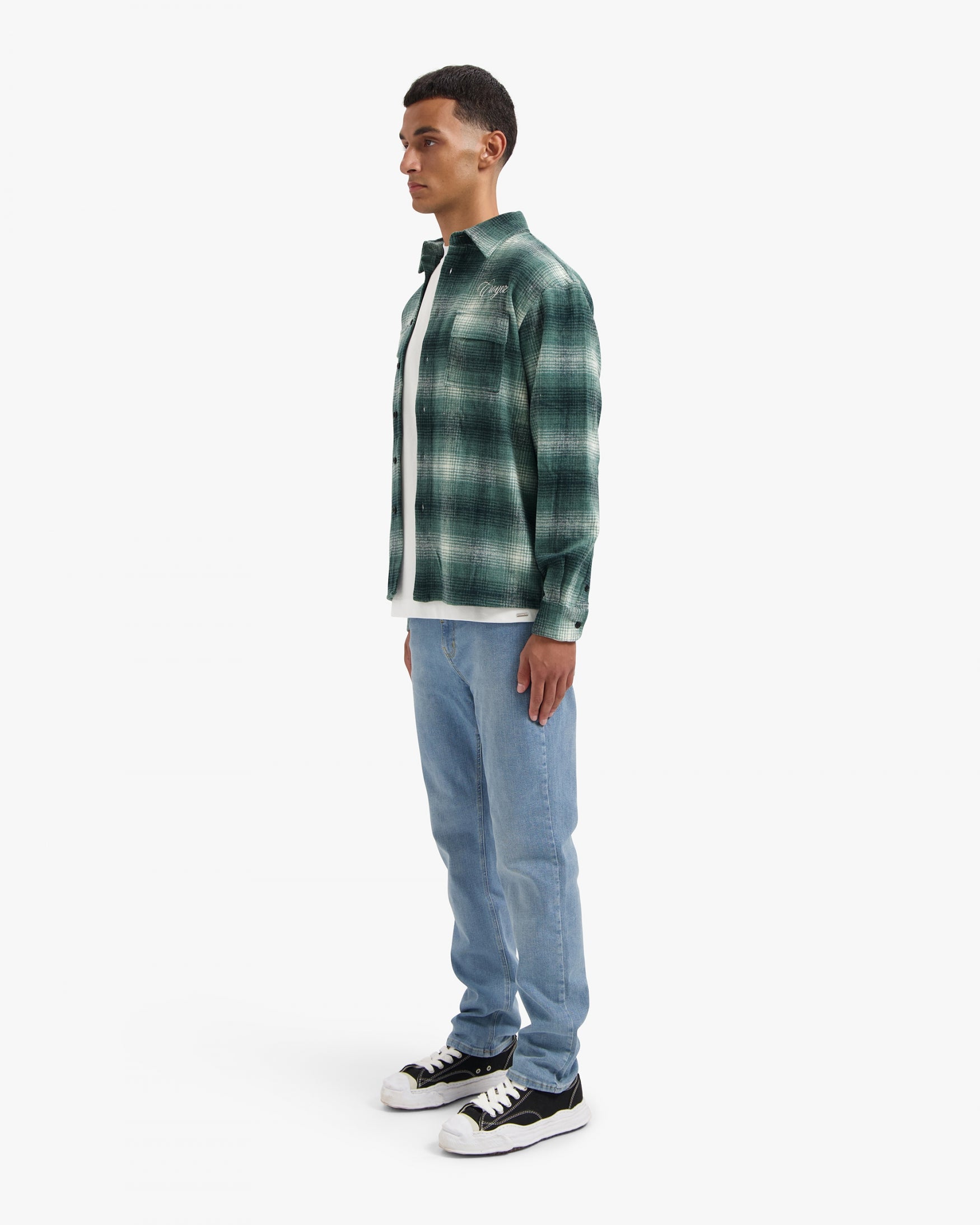 CROYEZ ESSENCE FLANNEL SHIRT | GREEN/BLACK