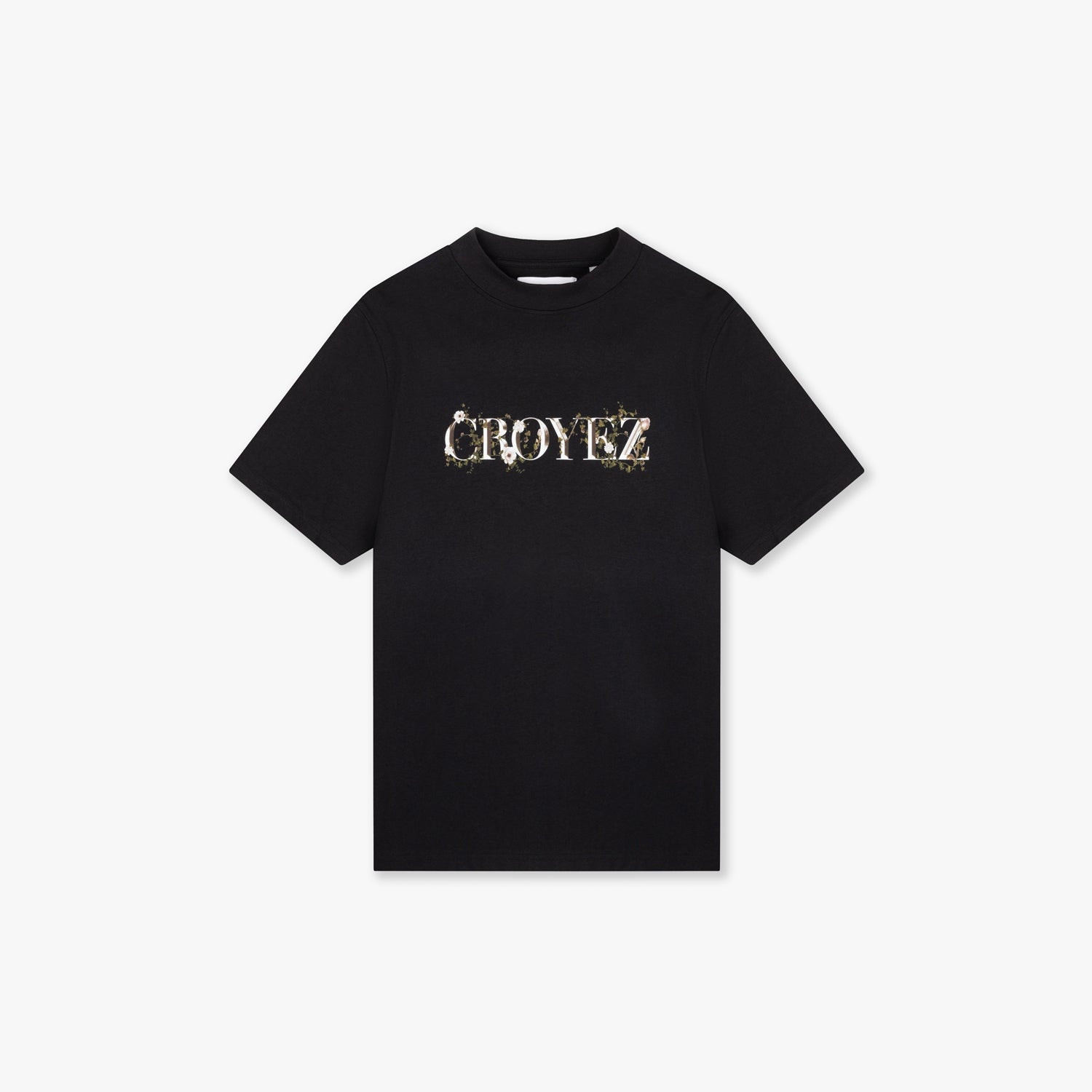 CROYEZ CHROME FLOWER T-SHIRT - VINTAGE BLACK