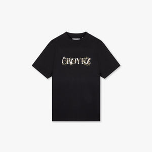 CROYEZ CHROME FLOWER T-SHIRT | VINTAGE BLACK