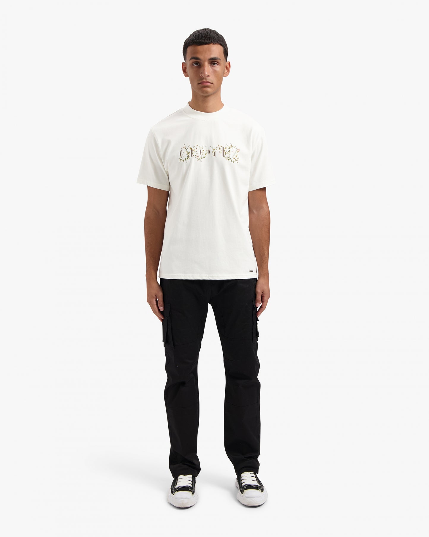 CROYEZ CHROME FLOWER T-SHIRT - OFF-WHITE