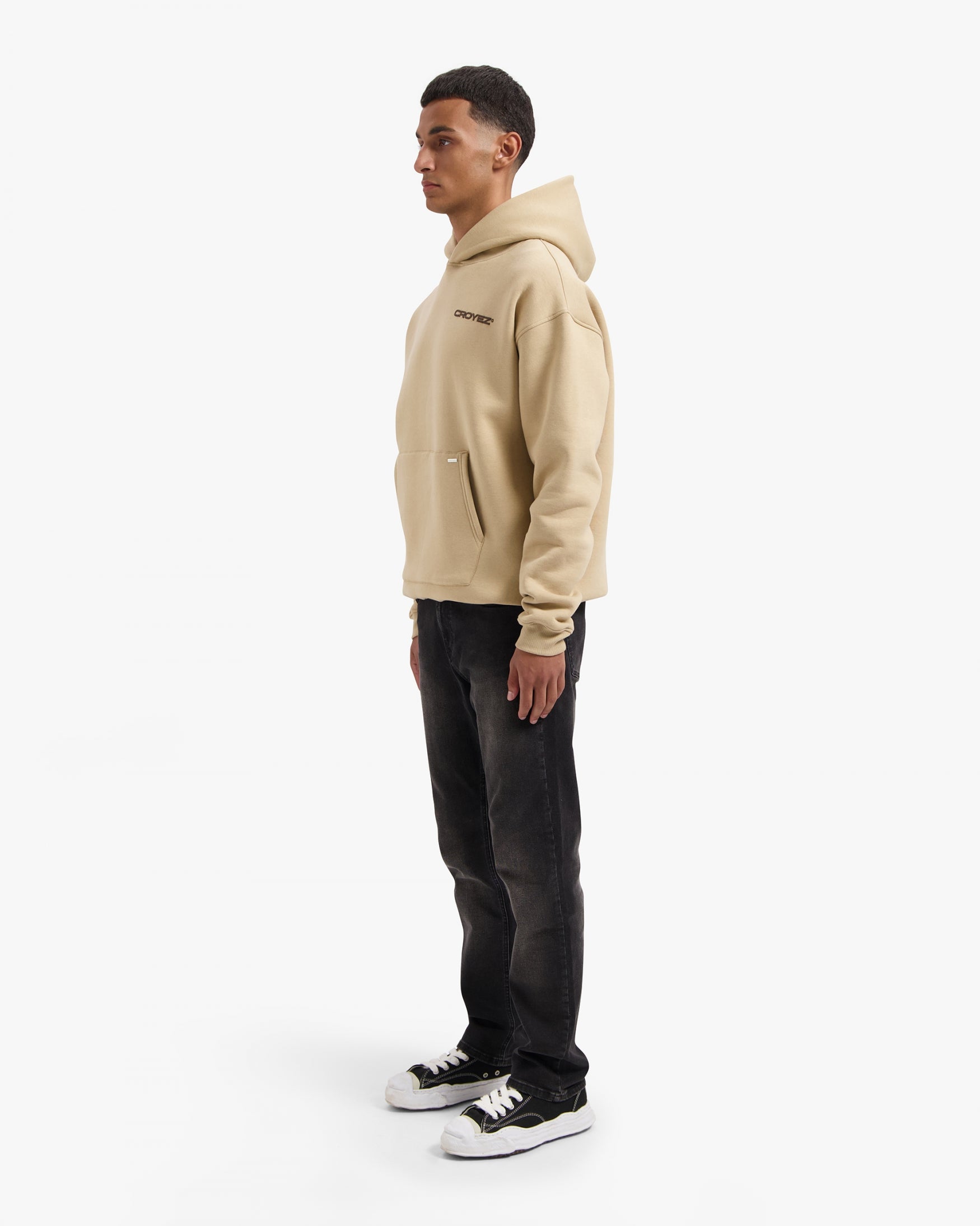 CROYEZ FAMILY OWNED BUSINESS HOODIE | BEIGE/BROWN