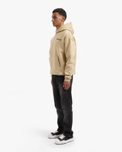 CROYEZ FAMILY OWNED BUSINESS HOODIE | BEIGE/BROWN