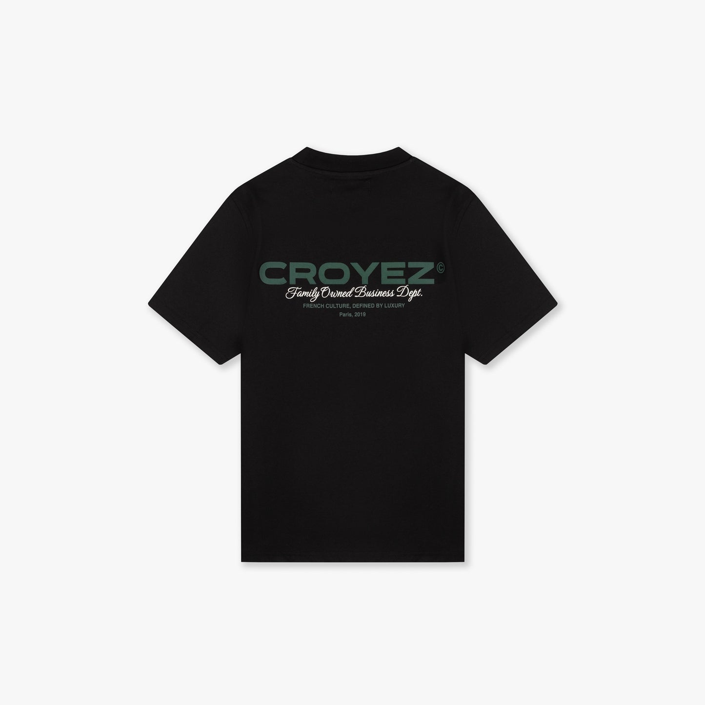 CROYEZ FAMILY OWNED BUSINESS T-SHIRT - BLACK