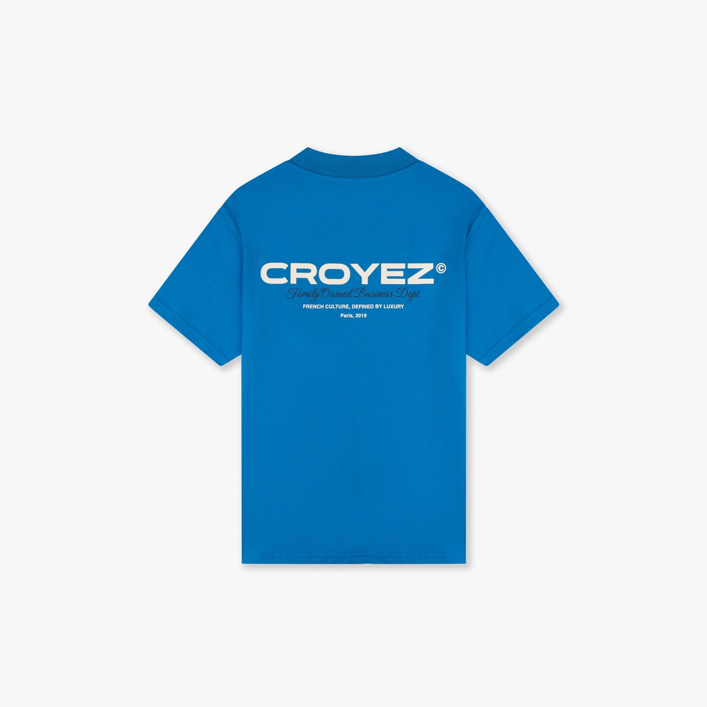 CROYEZ FAMILY OWNED BUSINESS T-SHIRT - COBALT BLUE