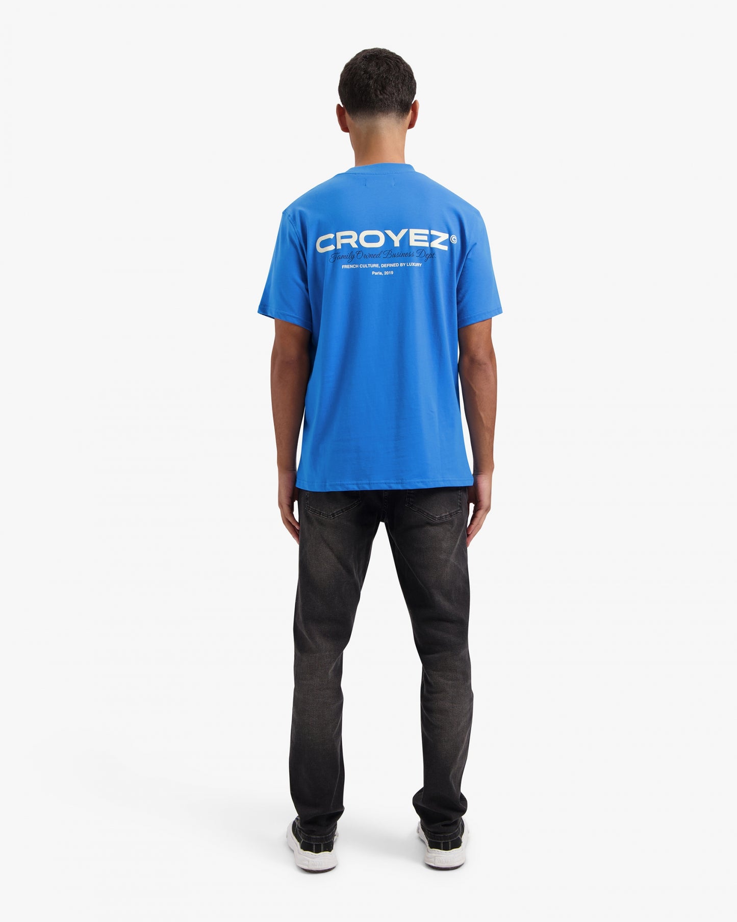 CROYEZ FAMILY OWNED BUSINESS T-SHIRT - COBALT BLUE