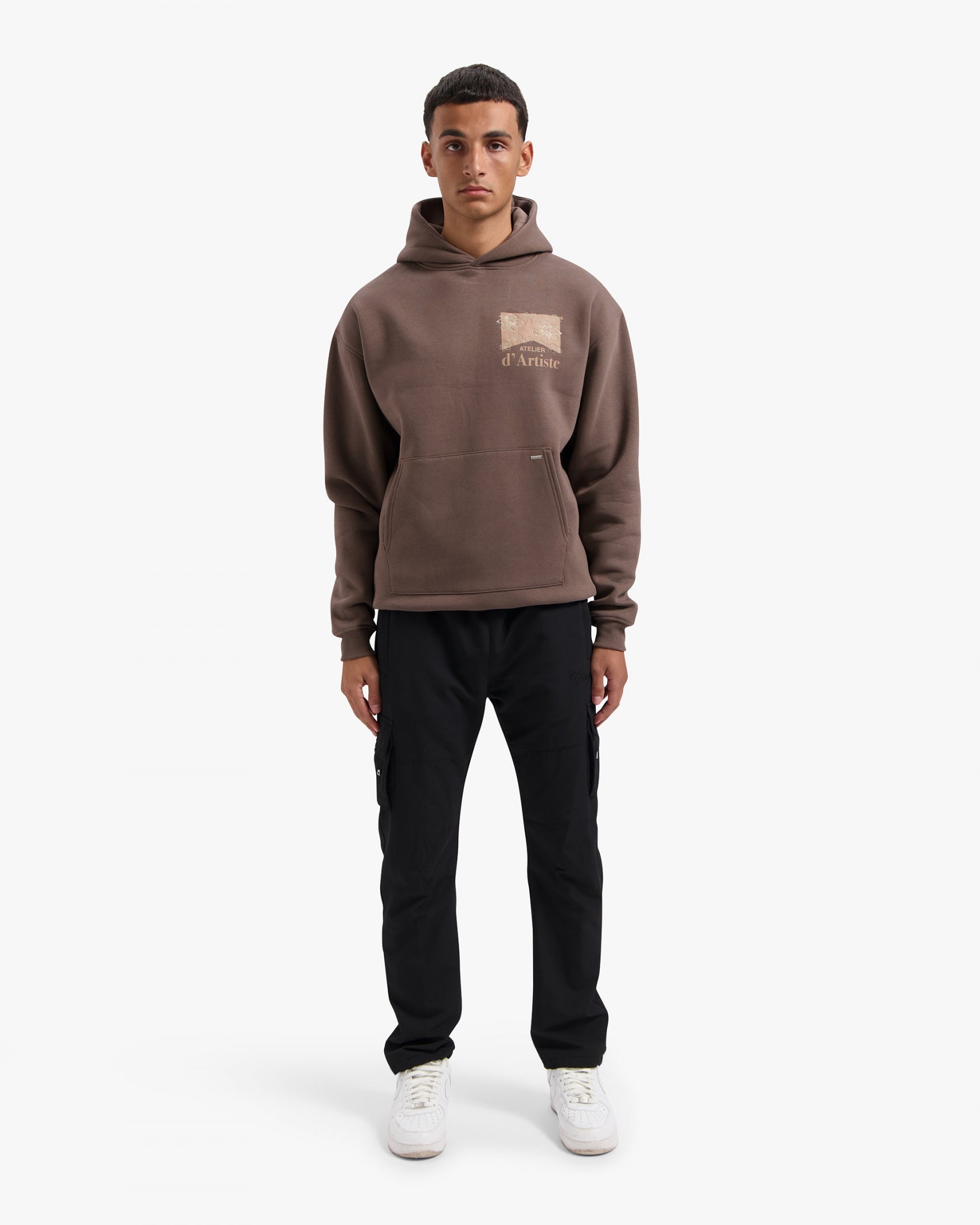 CROYEZ ATELIER FLOWER HOODIE | BROWN