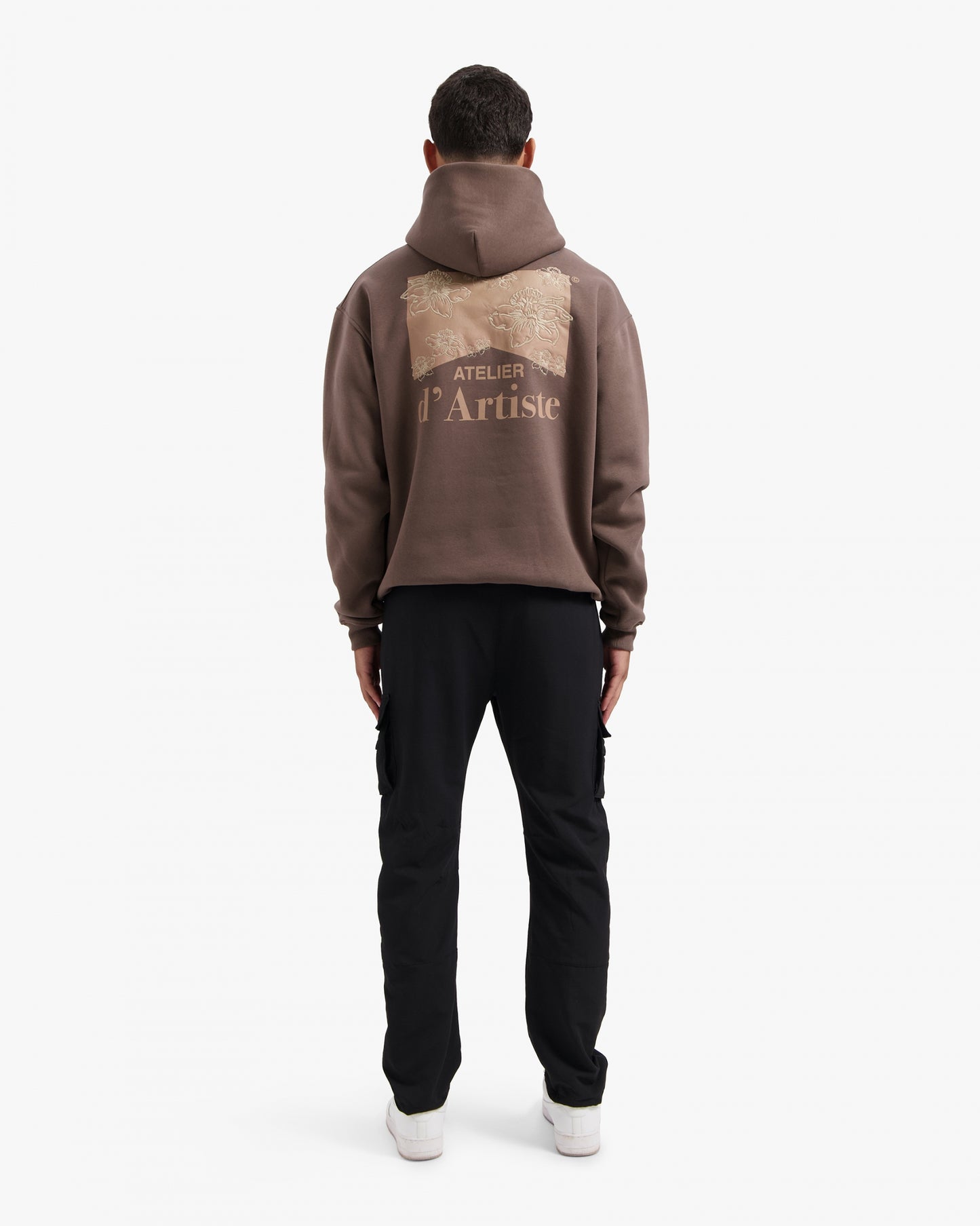 CROYEZ ATELIER FLOWER HOODIE - BROWN