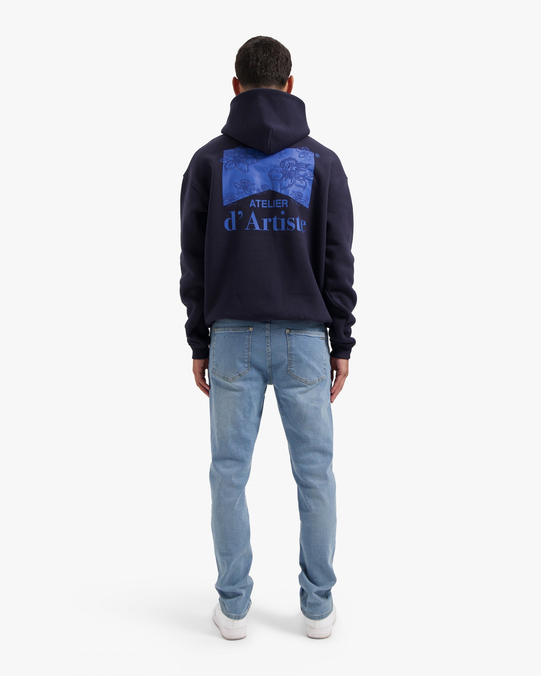 CROYEZ ATELIER FLOWER HOODIE | NAVY