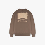 CROYEZ ATELIER FLOWER SWEATER | BROWN