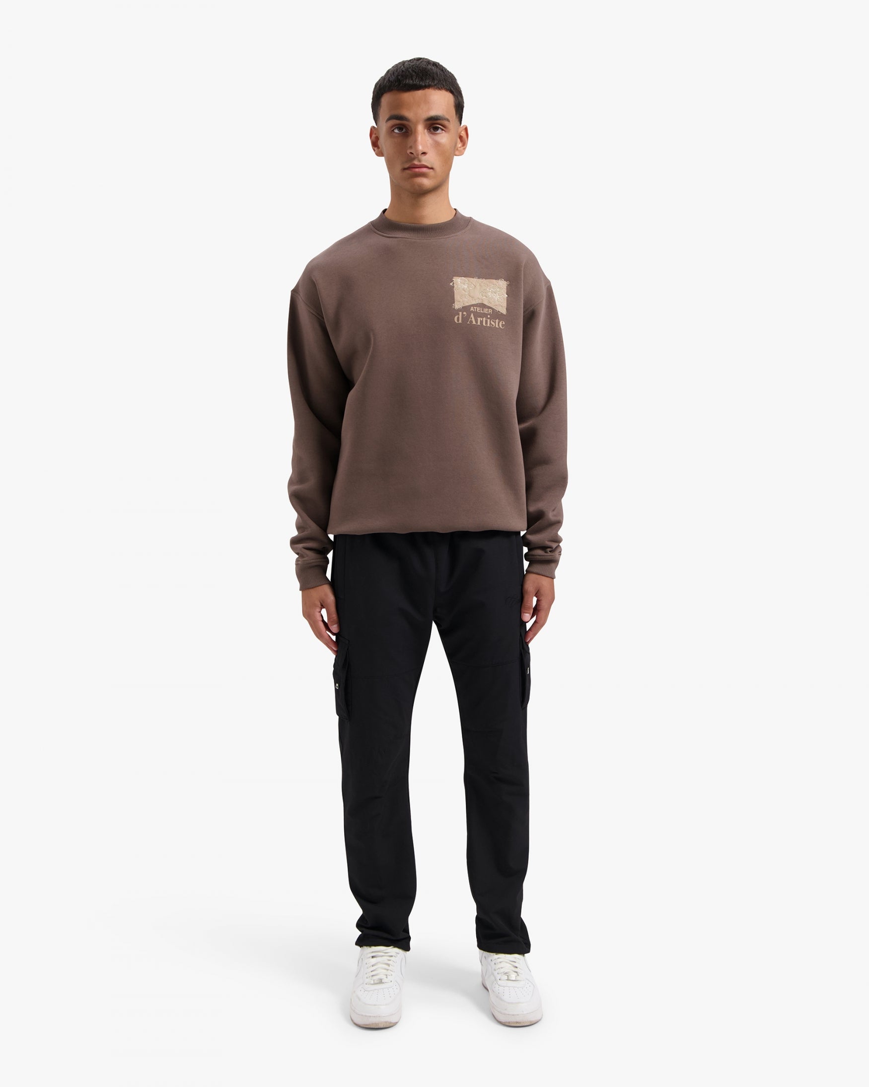 CROYEZ ATELIER FLOWER SWEATER | BROWN