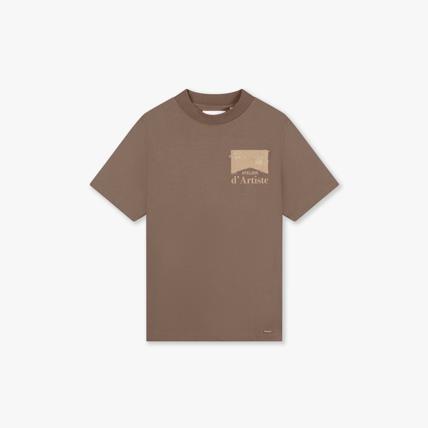 CROYEZ ATELIER FLOWER T-SHIRT - BROWN