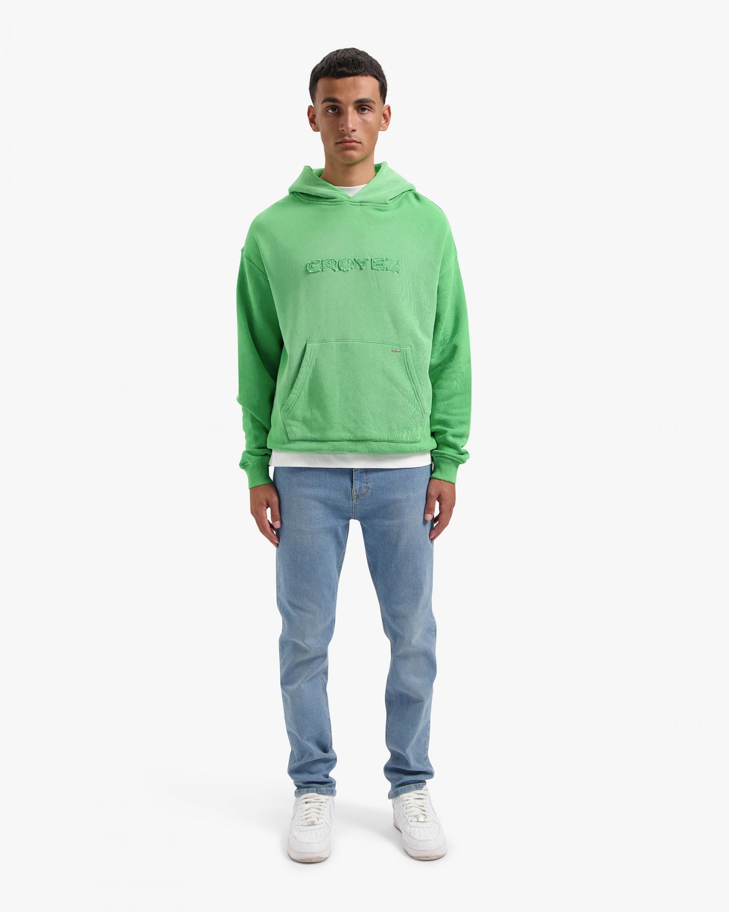 CROYEZ CUTOUT HOODIE - GREEN