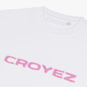 CROYEZ CUTOUT T-SHIRT | WHITE / HOT PINK