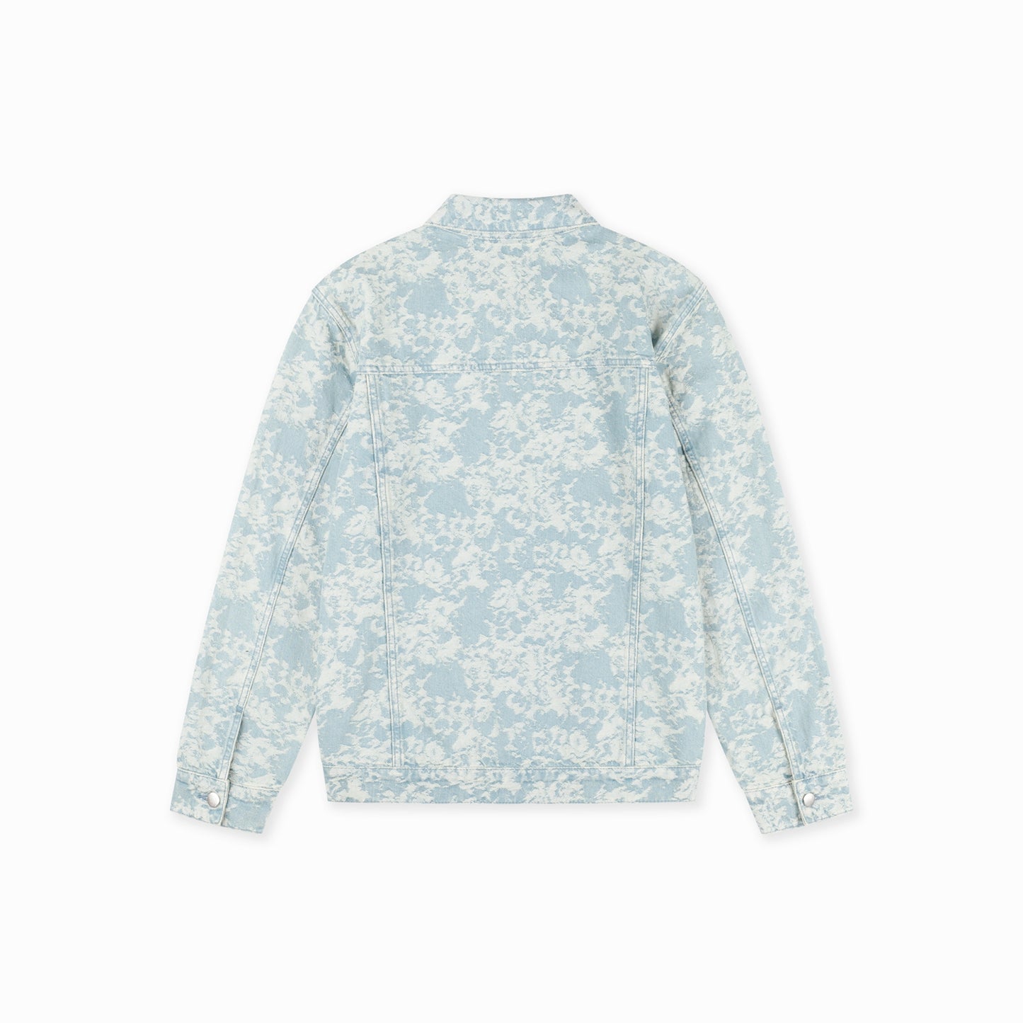 CROYEZ JACQUARD CAMO DENIM JACKET - LIGHT BLUE