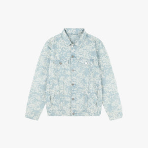 CROYEZ JACQUARD CAMO DENIM JACKET | LIGHT BLUE