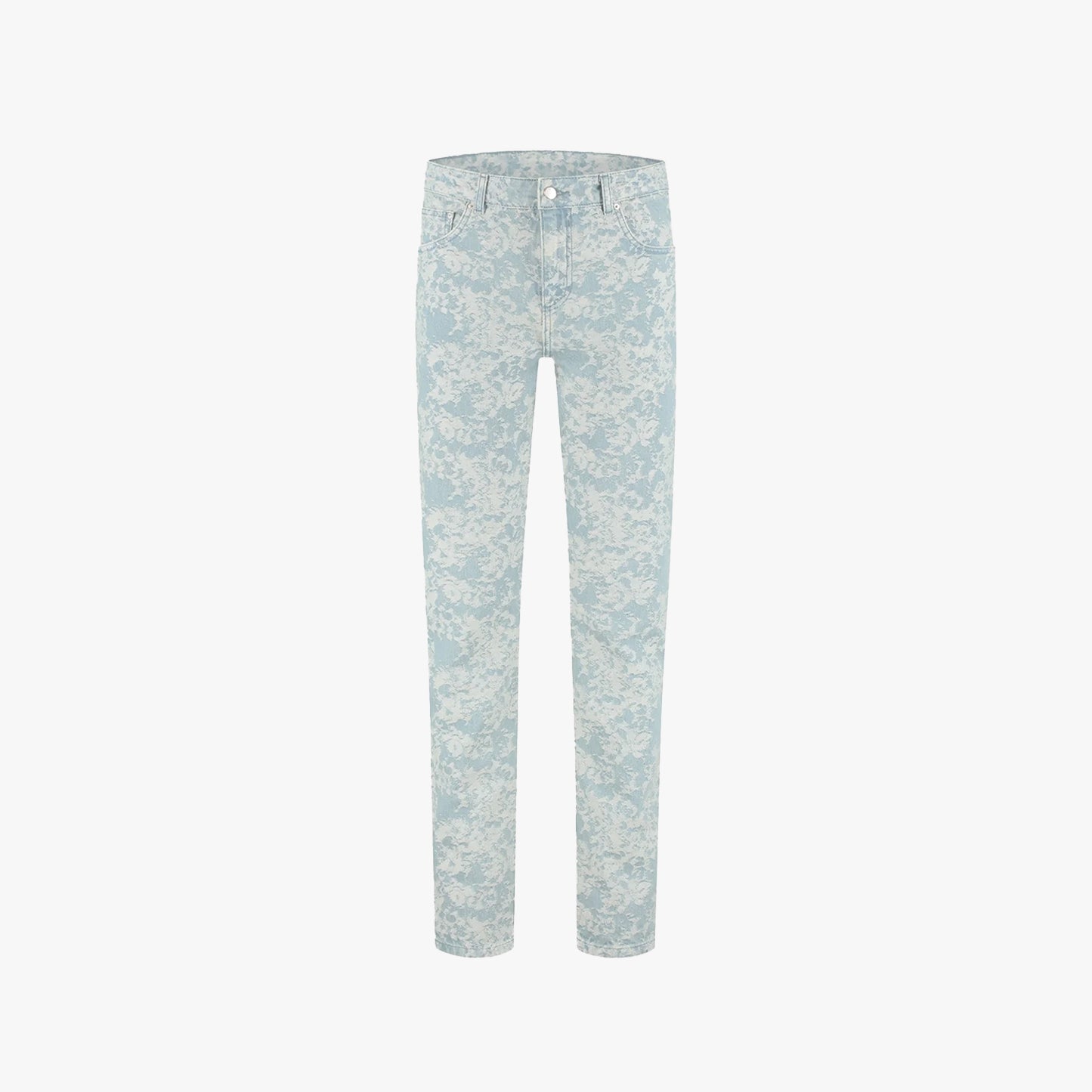 CROYEZ JACQUARD CAMO JEANS - LIGHT BLUE