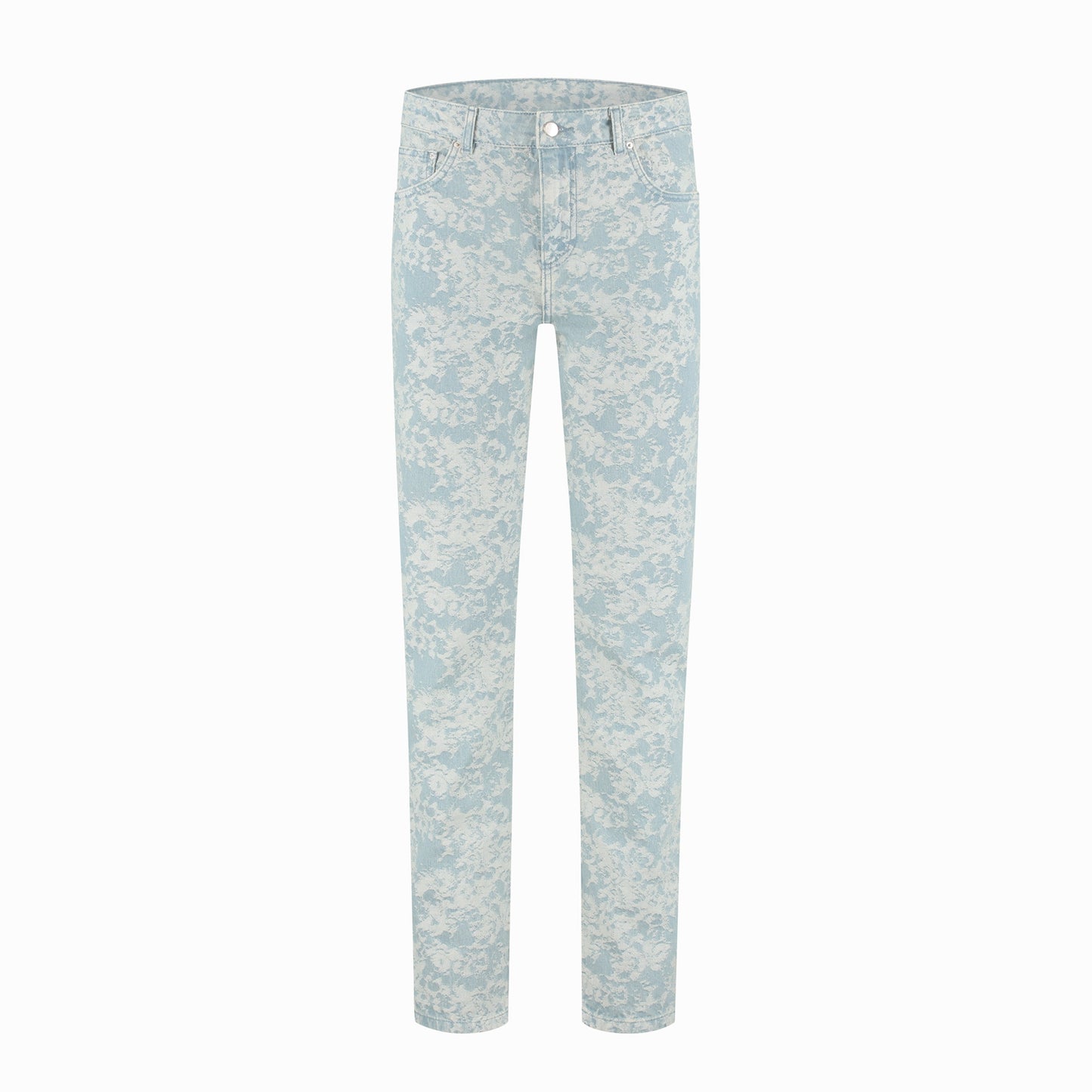 CROYEZ JACQUARD CAMO JEANS - LIGHT BLUE