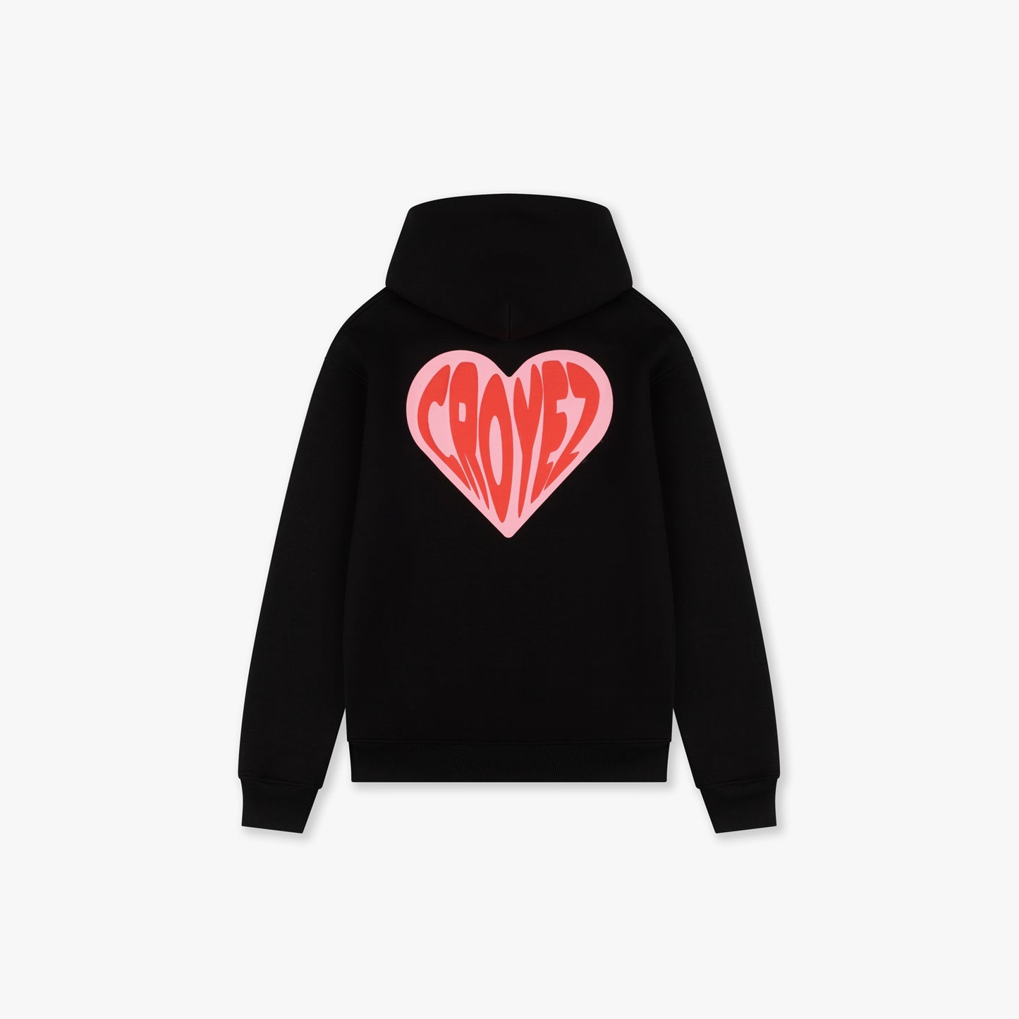 Croyez Puffed Heart Hoodie | Black/Red