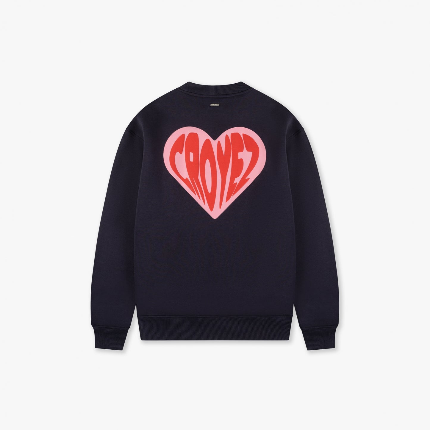 CROYEZ PUFFED HEART SWEATER - NAVY/RED