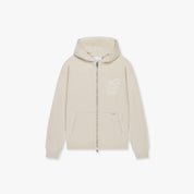CROYEZ FLUFFY ESSENCE KNIT ZIP-HOODIE | CREAM