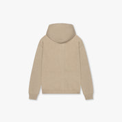 CROYEZ FLUFFY ESSENCE KNIT ZIP-HOODIE | SAND