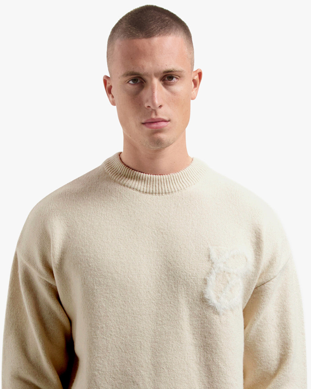 CROYEZ FLUFFY ESSENCE KNIT SWEATER | SAND