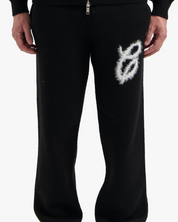 CROYEZ FLUFFY ESSENCE KNIT SWEATPANTS | BLACK