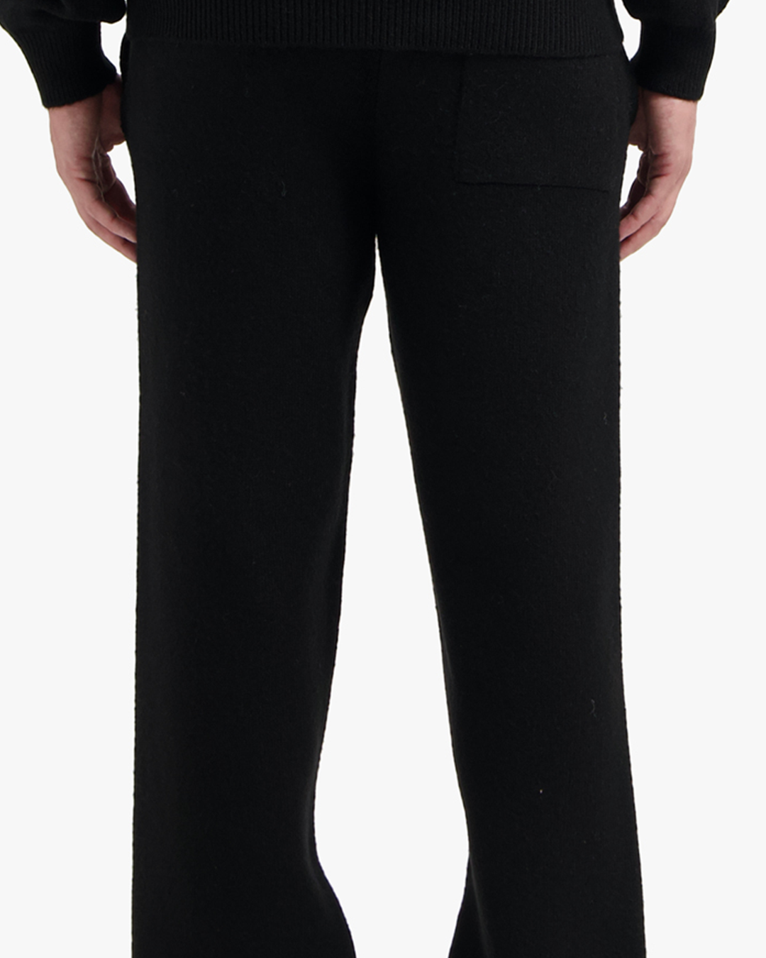 CROYEZ FLUFFY ESSENCE KNIT SWEATPANTS | BLACK