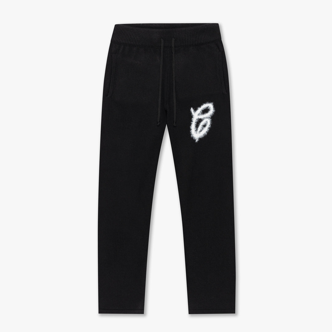  CROYEZ FLUFFY ESSENCE KNIT SWEATPANTS | BLACK