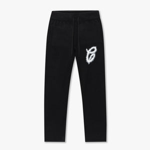 CROYEZ FLUFFY ESSENCE KNIT SWEATPANTS | BLACK