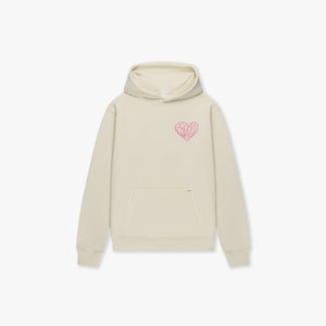 CROYEZ STITCHED HEART HOODIE | OFF-WHITE