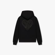 CROYEZ STITCHED HEART HOODIE | BLACK