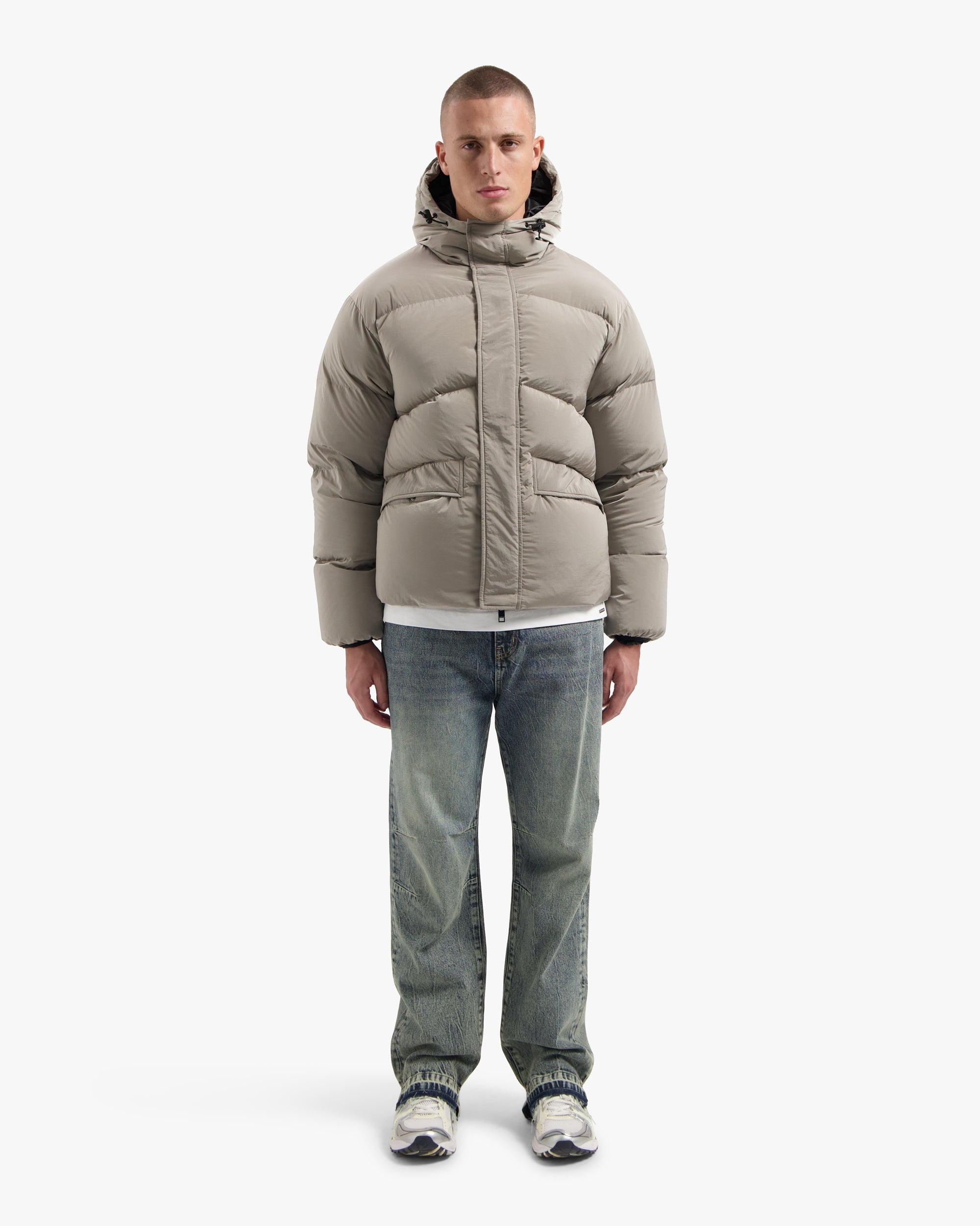 CROYEZ NYLON PUFFER JACKET | CREAM