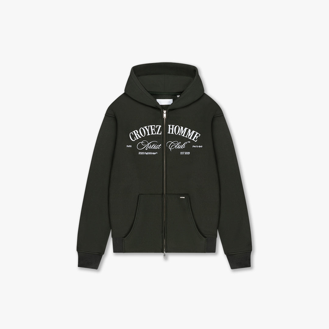  CROYEZ ARTIST CLUB ZIP-HOODIE | DARK GREEN
