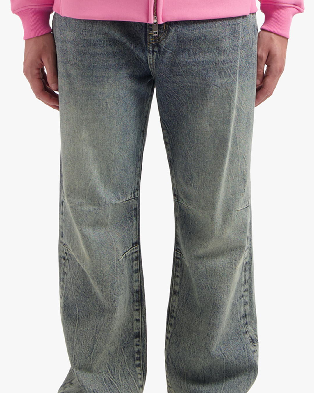 CROYEZ CD1 STEPPED HEM JEANS | LIGHT BLUE