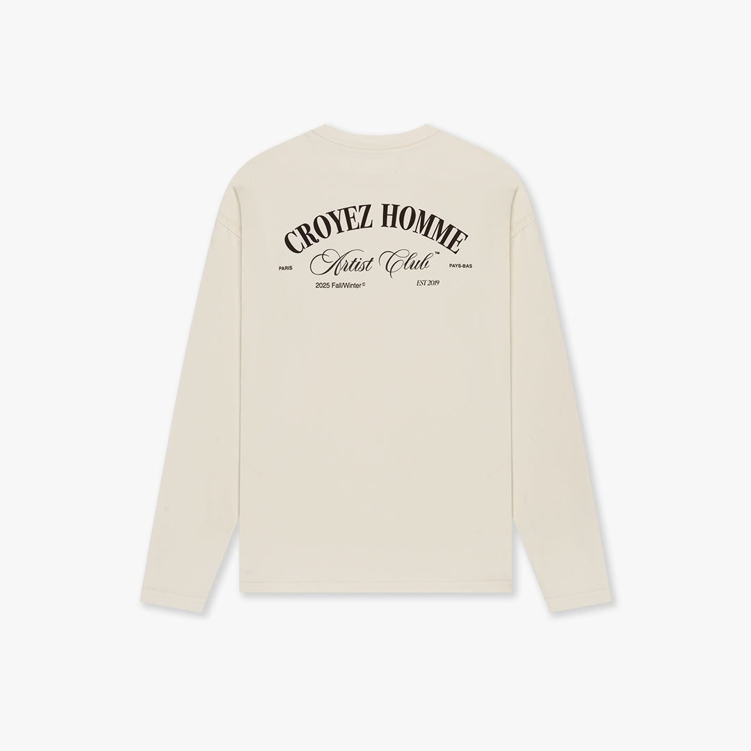 CROYEZ ARTIST CLUB LONGSLEEVE T-SHIRT | OFF-WHITE - Croyez