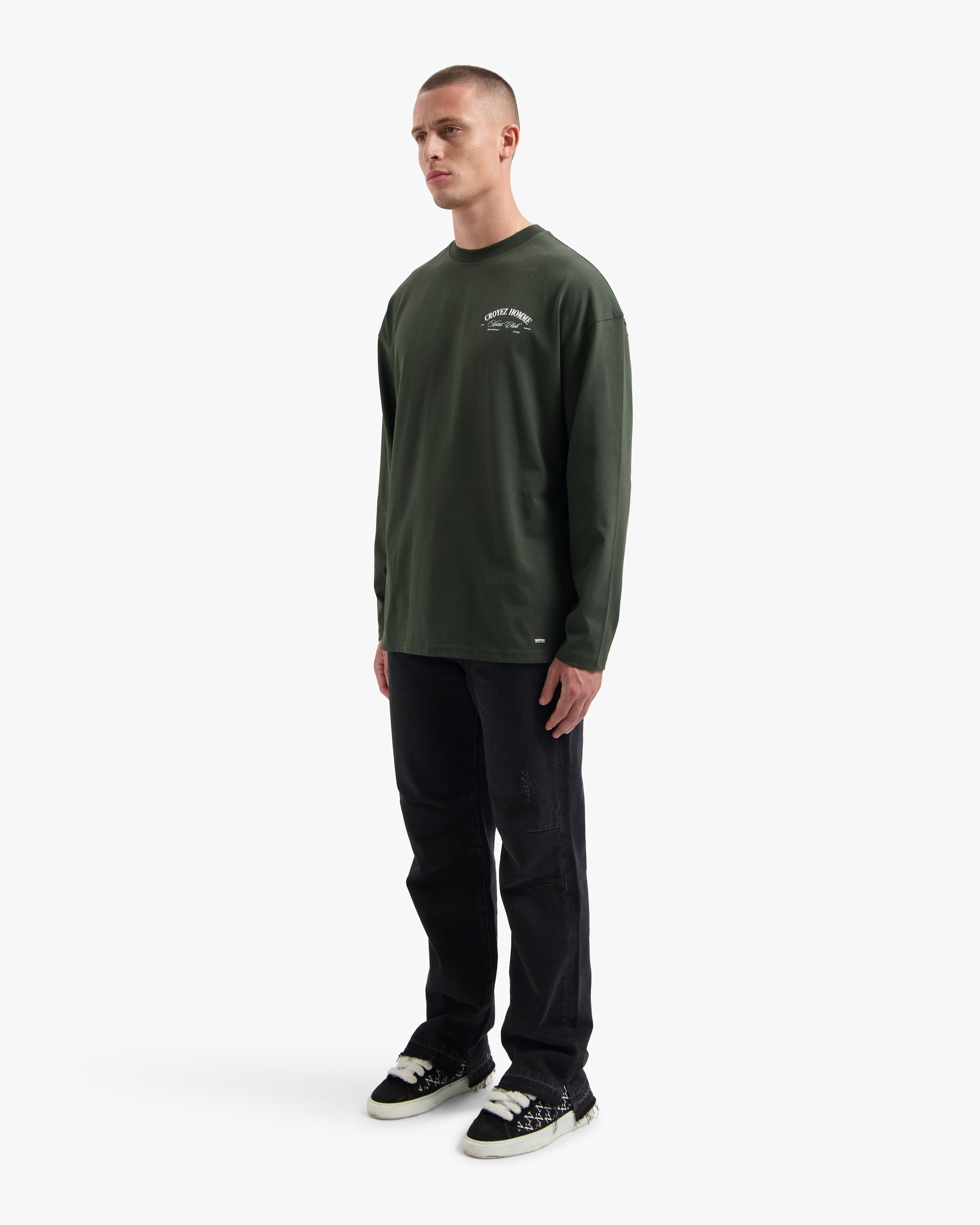 CROYEZ ARTIST CLUB LONGSLEEVE T-SHIRT | DARK GREEN